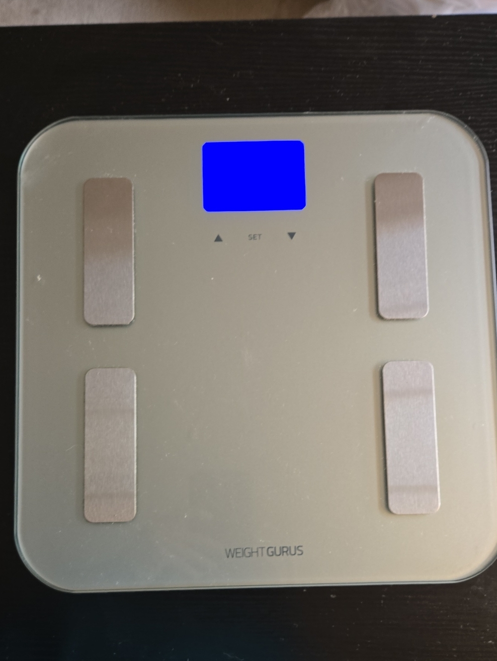 Weight Gurus Glass Digital Body Scale - Beige/Gray
